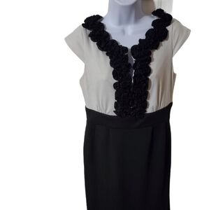 Jessica Howard Black and White Midi Dress